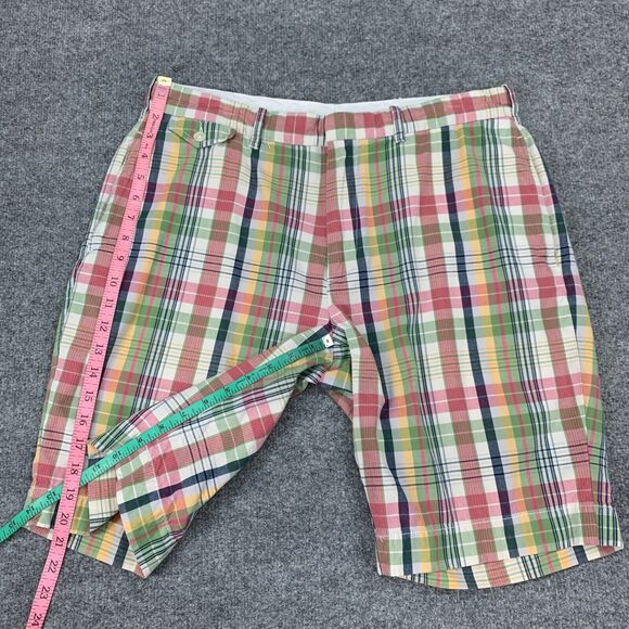 Polo Ralph Lauren Sportswear Shorts Mens 36 Colorful Plaid Cotton Flat Front - Picture 6 of 14
